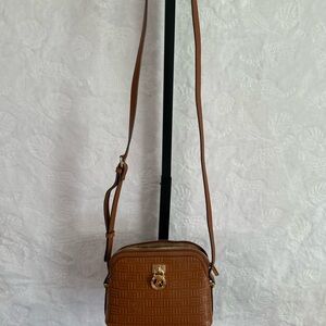Anne Klein Tan Textured Crossbody Shoulder Bag